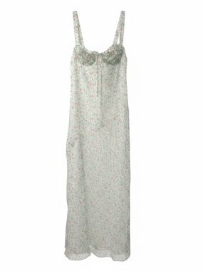knee length dresses for ladies For Love & Lemons Jolene Embroidered Midi Dress White – blueandcream main image 1
